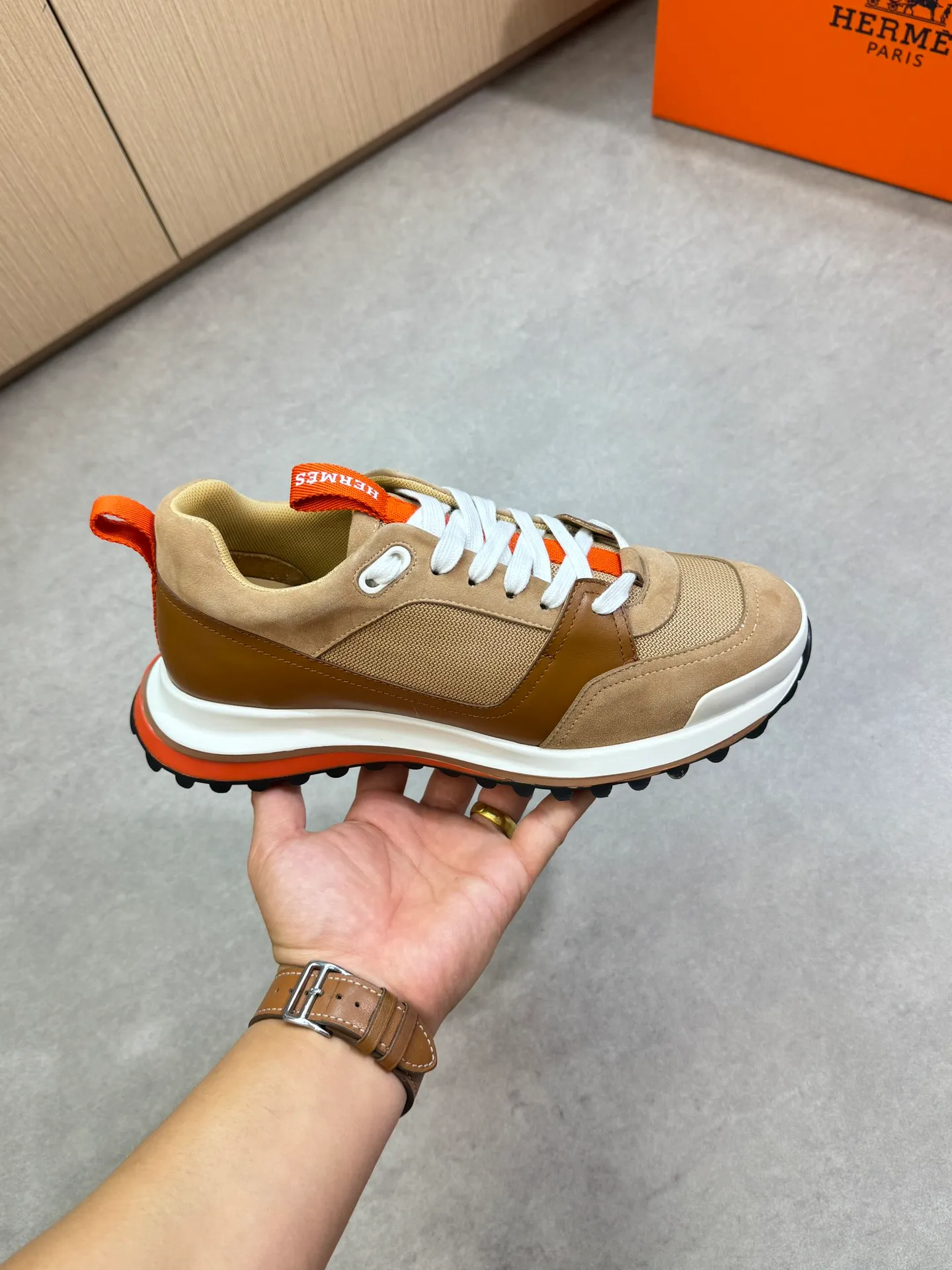 Men's shoes 💰700 [HERMES] Hermès - High-end quality original order·Casual sports shoes - Upper: 🔝Nappa calfskin, suede sheepskin leather, brand high mercerized canvas, tongue. Heel. Brand logo webbing - Inner: brand canvas, foot pad; water-dyed cowhide - Outsole: ultra-light T men's shoes 💰U foam·rubber; two-color molded outsole -Ultra-high quality control·Fine workmanship: highlighted (high-end·nobility·grade) -Size: 39-44 (38, 45, can be customized)·0118